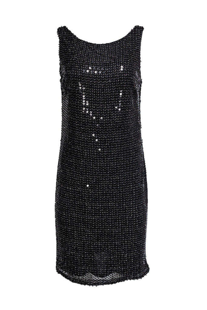 black sequin tank dress David Meister MONOT One Shoulder Circle Cheers to style and NotClearance Inseam:Petite