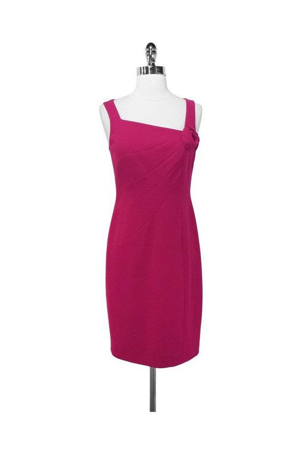 Current Boutique-David Meister - Magenta Floral Applique Dress Sz 2