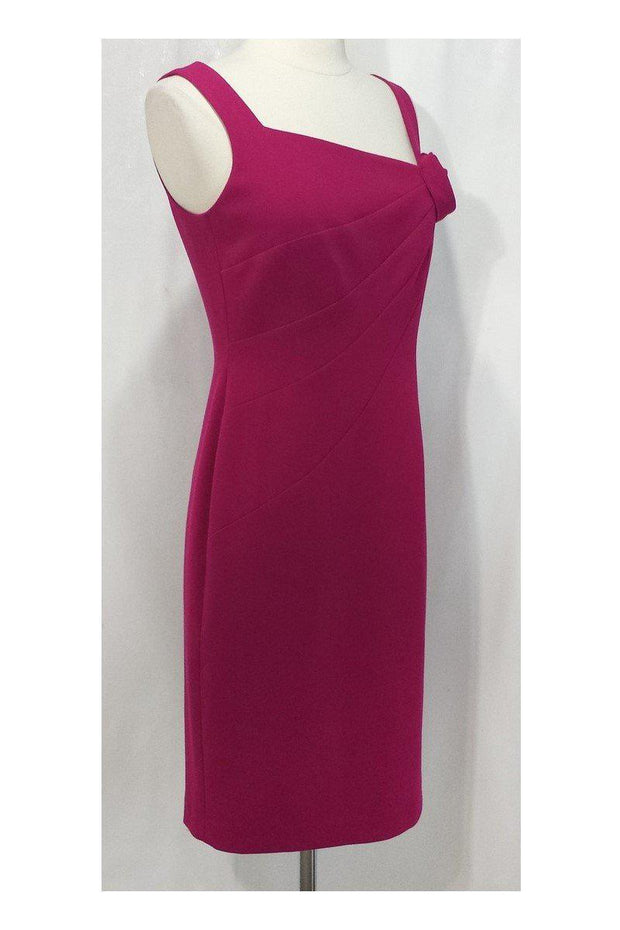 Current Boutique-David Meister - Magenta Floral Applique Dress Sz 2
