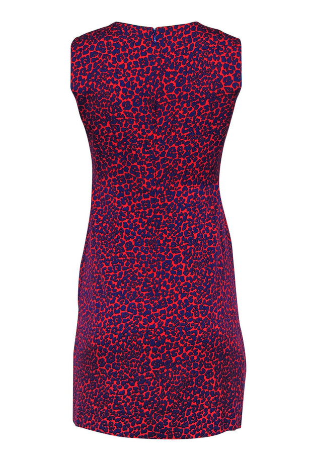 red and blue leopard print dress Diane von Furstenberg