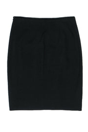 Current Boutique-Diane von Furstenberg - Black & Grey Circle Print Pencil Skirt w/ Texture & Lace Sz 8