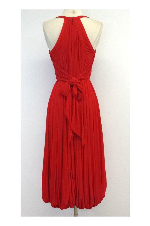 Current Boutique-Donna Karan - Red Sleeveless Midi Dress Sz M