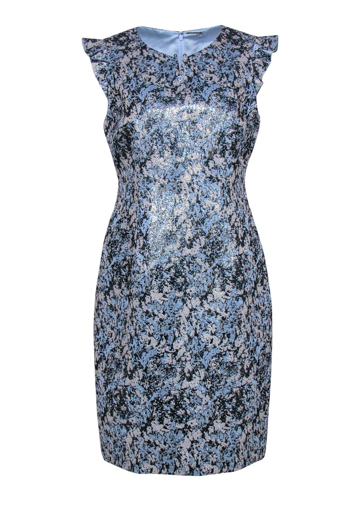 tahari metallic dress Elie Tahari