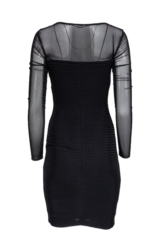 Elie Tahari - Black Pintucked Bodycon Dress Sz 2 Elie Tahari - Black Pintucked Bodycon Dress Sz 2