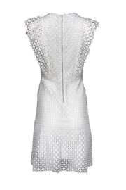 Current Boutique-Elie Tahari - White Laser Cut Dress Sz 4