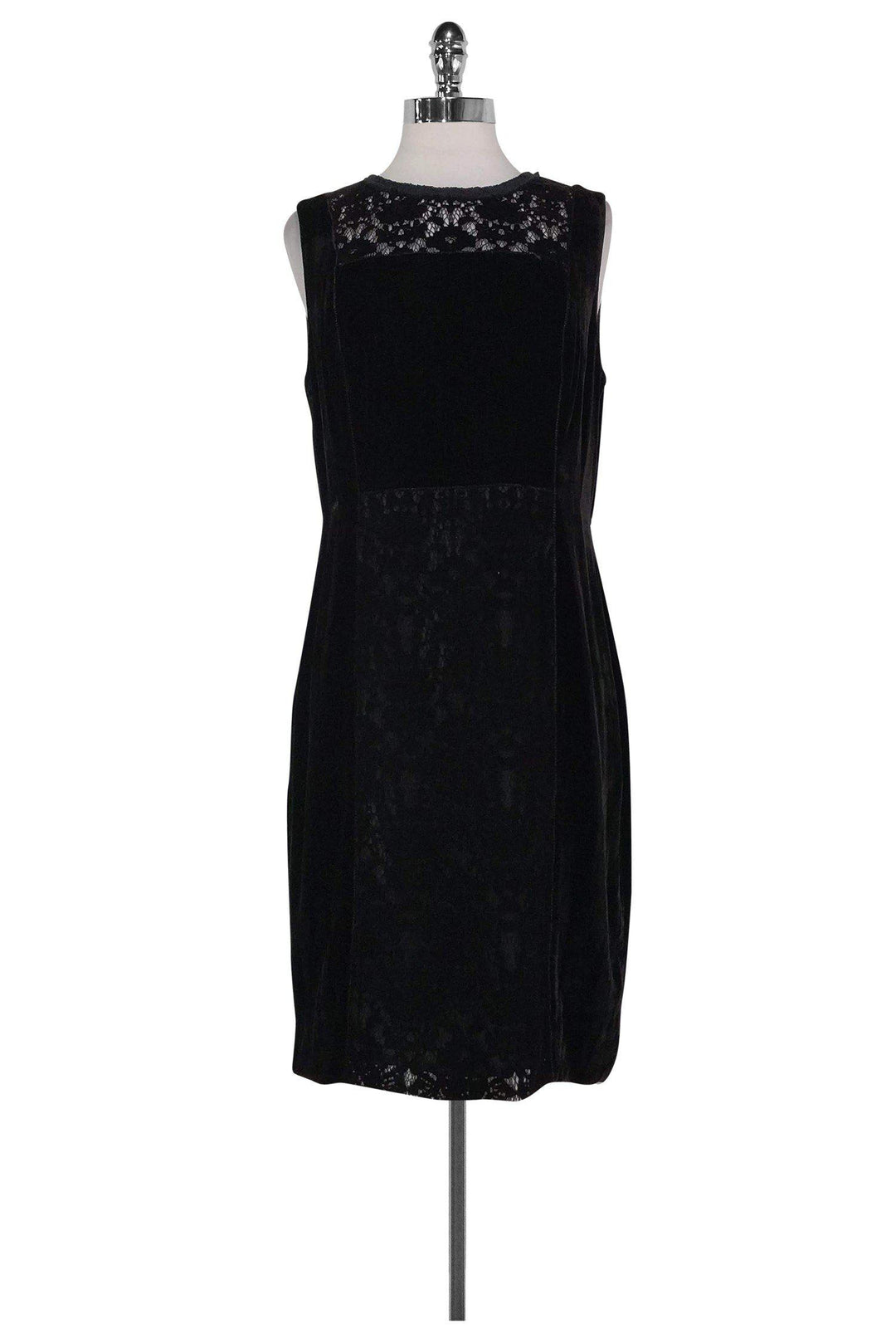 Elie Tahari - Black Velvet & Lace Dress Sz 8 Elie Tahari - Black Velvet & Lace Dress Sz 8