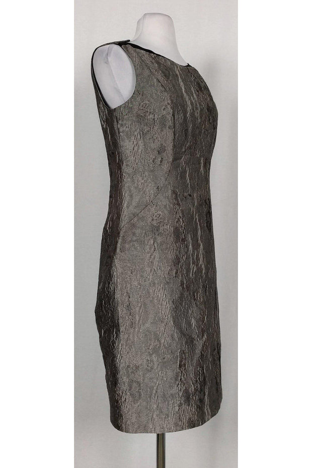 Current Boutique-Elie Tahari - Gunmetal Textured Dress Sz 8