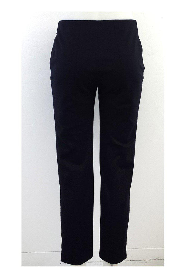 Current Boutique-Elie Tahari - Navy & Black Textured Skinny Pant Sz 6