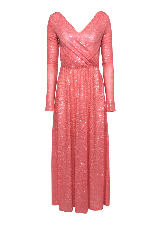 Emilio Pucci - Pink Sequin Long Sleeve Gown Sz 4 Emilio Pucci - Pink Sequin Long Sleeve Gown Sz 4