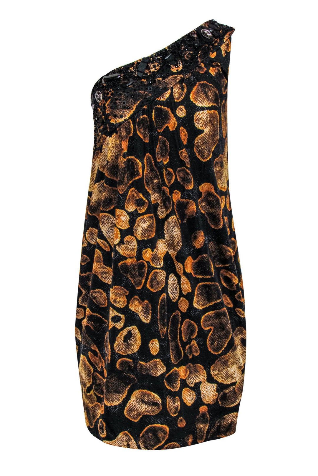 escada orange dress Escada Couture Vintage 1990s Orange Embellished Multicolor Silk Gown Dress at 1stDibs