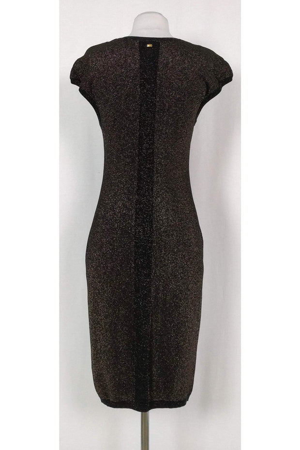 Escada - Black & Gold Metallic Knit Dress Sz S Escada - Black & Gold Metallic Knit Dress Sz S