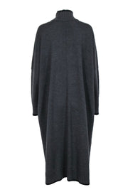 Current Boutique-Eskandar - Grey Wool Sweater Dress w/ Drop Shoulders & Long Sleeves One Size