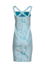 Current Boutique-Etcetera - Turquoise Floral Textured Sleeveless Midi Dress Sz 0
