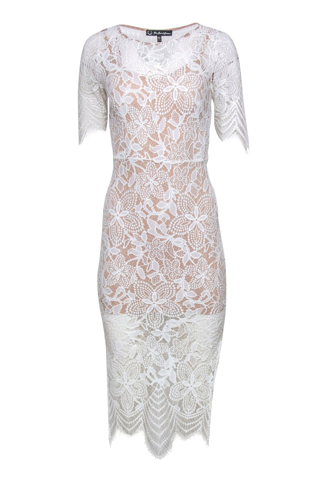 chinese dress ladies For Love & Lemons Lynne Midi Dress in White – Cattivo main image 0