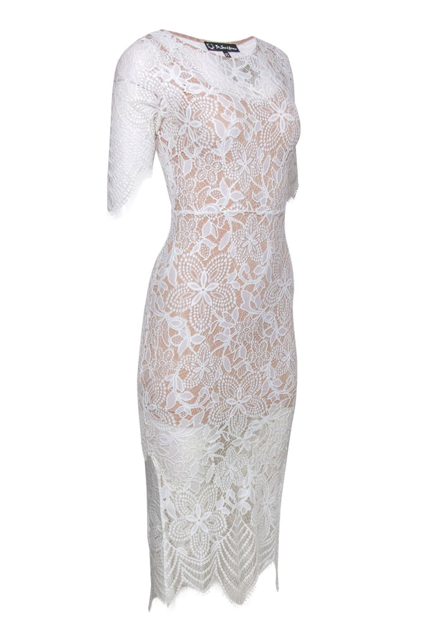 for love and lemons lace dress white For Love and Lemons Luna Lace Maxi Dress White