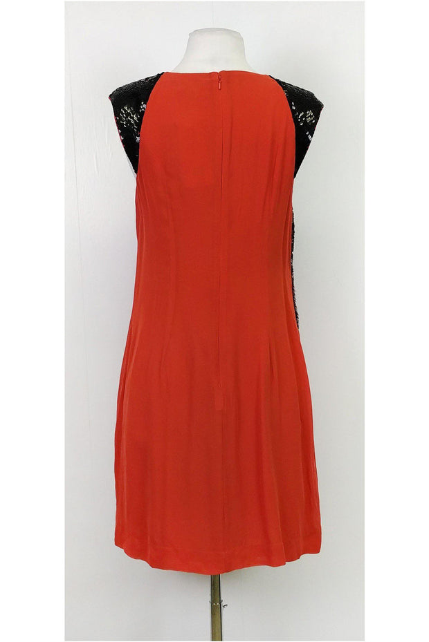 open lace back dress Umgee French Terry Round Neck Dress in Burnt Orange L main image 1