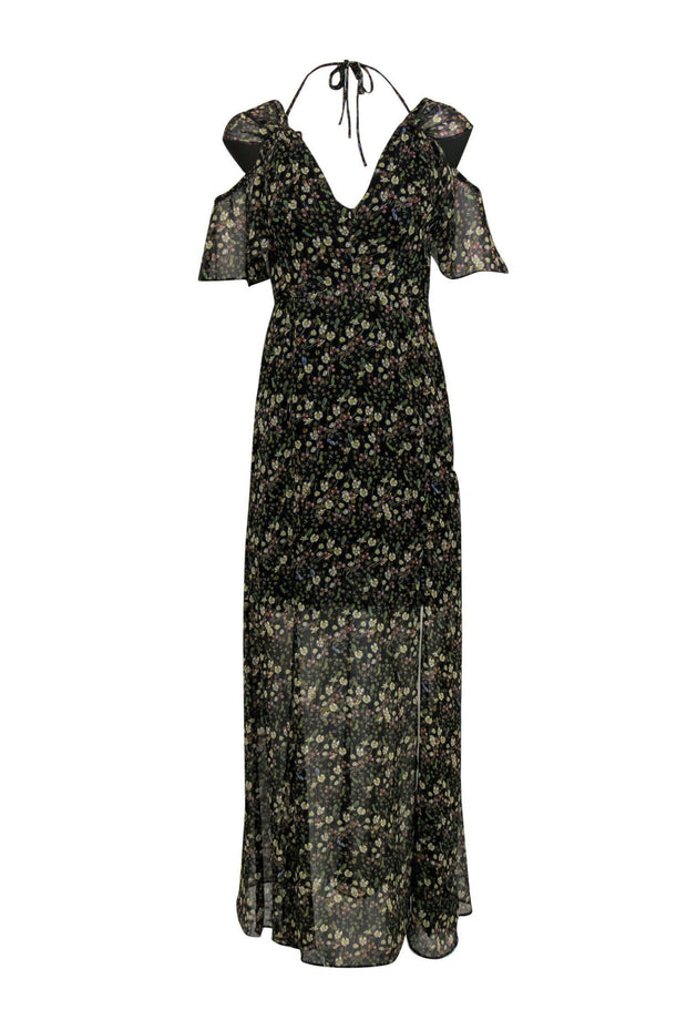 french connection floral maxi dress French Connection Maxi Dress 100% Cotton Blue