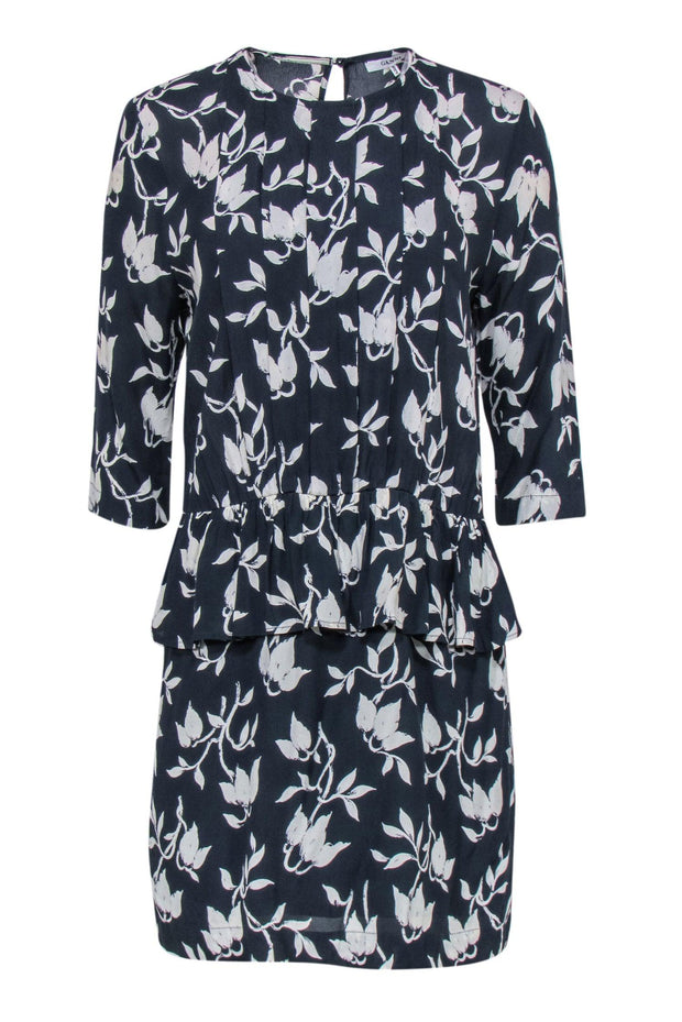 ganni peplum dress Ganni Programme Miss Marple Black Peplum Dress Sleeveless Sheath Size Medium