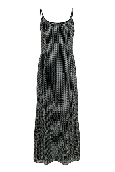 Giorgio Armani - Black & White Print Sequin Sleeveless Gown Sz 12 Giorgio Armani - Black & White Print Sequin Sleeveless Gown Sz 12