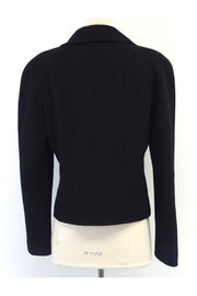 Current Boutique-Giorgio Armani - Black Zip Up Jacket Sz 12