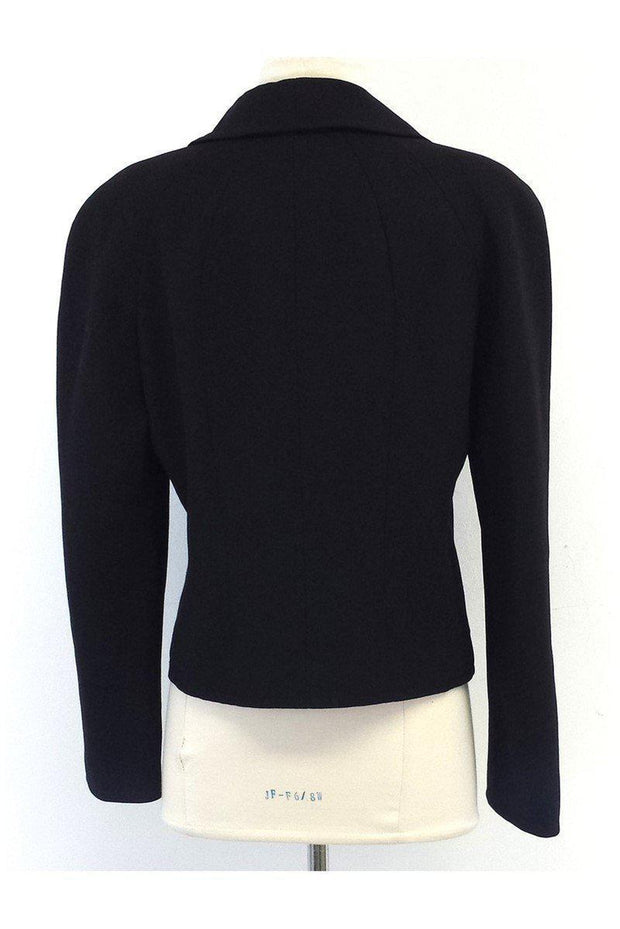 Current Boutique-Giorgio Armani - Black Zip Up Jacket Sz 12