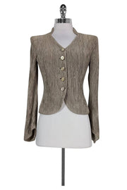Current Boutique-Giorgio Armani - Nude Ruched Jacket Sz 2