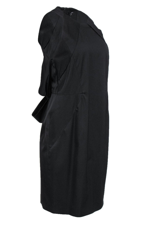 gucci fitted dress Gucci Black Cutout Mini Silk Dress