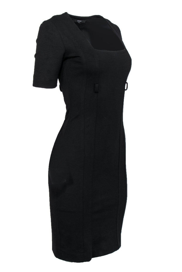 gucci fitted dress GG crystal embroidered dress in black