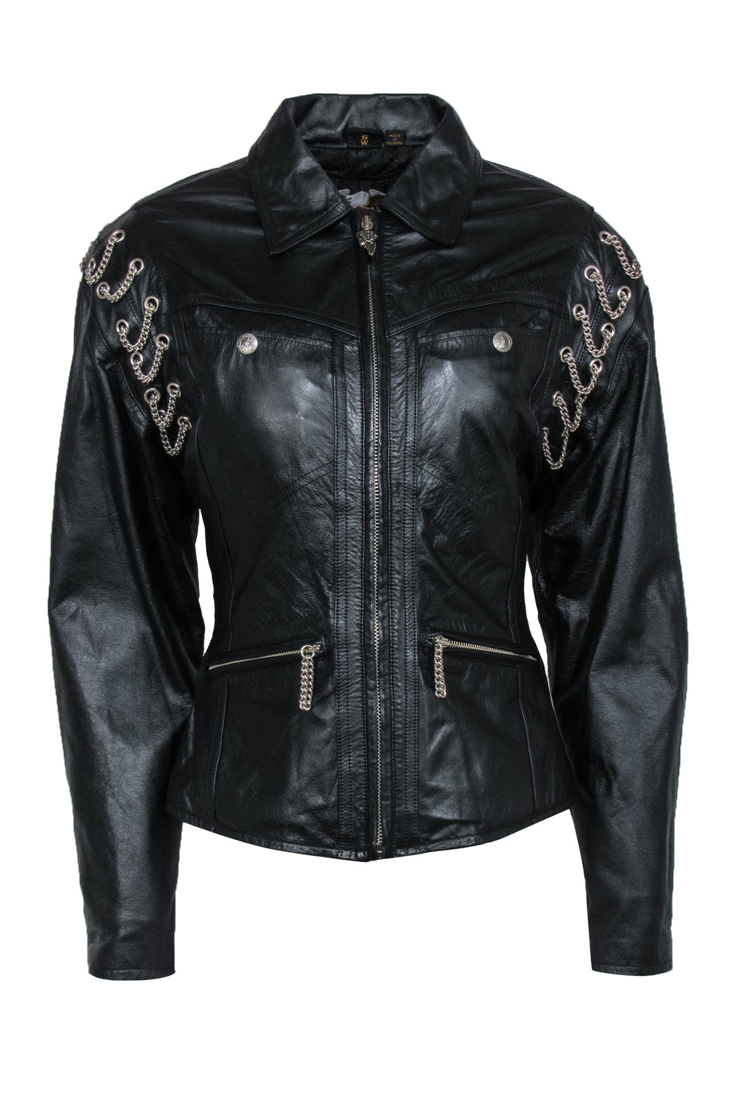 ジャケット・アウター Harley Davidson chain leather jacket harley-davidson-jackets-s-