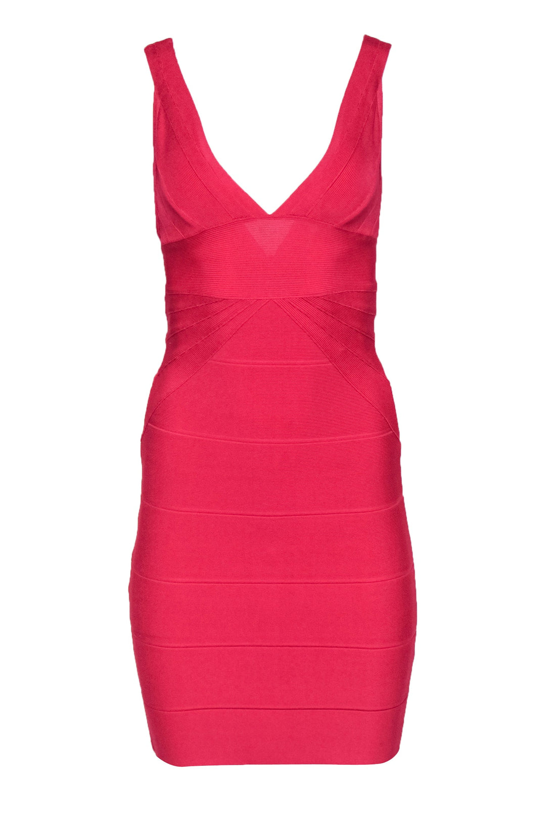 Herve Leger - Hot Pink Plunging Bandage Bodycon Dress Sz XS Herve Leger - Hot Pink Plunging Bandage Bodycon Dress Sz XS
