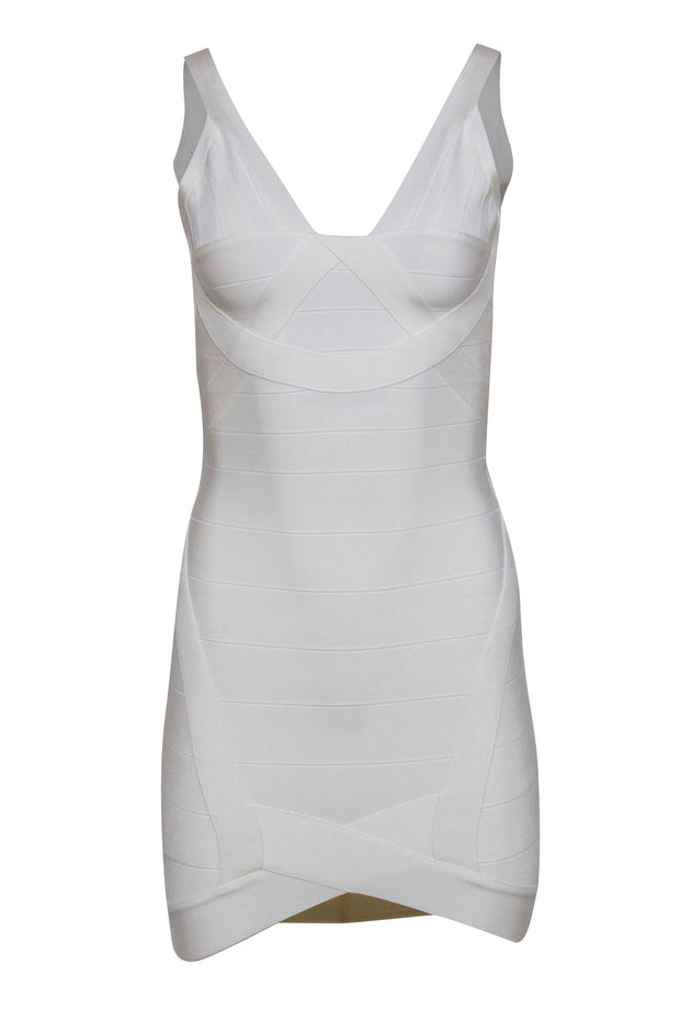 Herve Leger - White Sleeveless Bandage Bodycon Dress Sz XS Herve Leger - White Sleeveless Bandage Bodycon Dress Sz XS