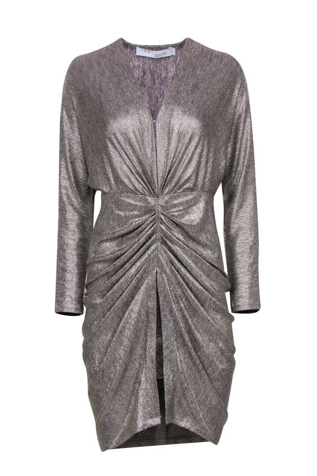 iro metallic dress Iro Cherrie Metallic Print Mini Dress