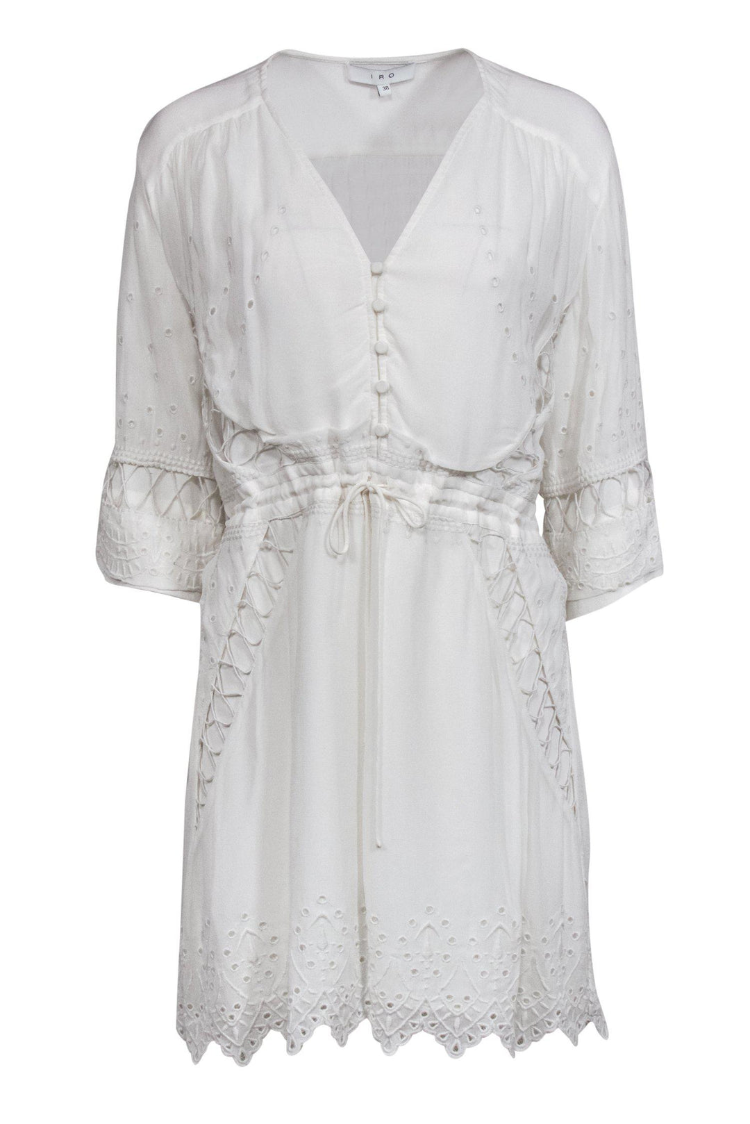 IRO - White Embroidered Eyelet Sheath Dress Sz 6 IRO - White Embroidered Eyelet Sheath Dress Sz 6