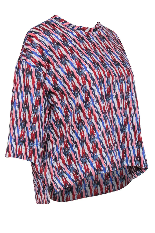 Current Boutique-Isabel Marant Etoile - Multicolored Tribal Printed Cotton Cropped Tee Sz 4