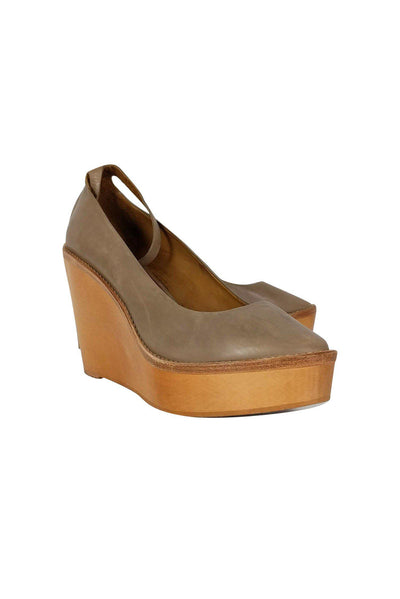 Current Boutique-Isabel Marant - Taupe Platform Wedges Sz 11