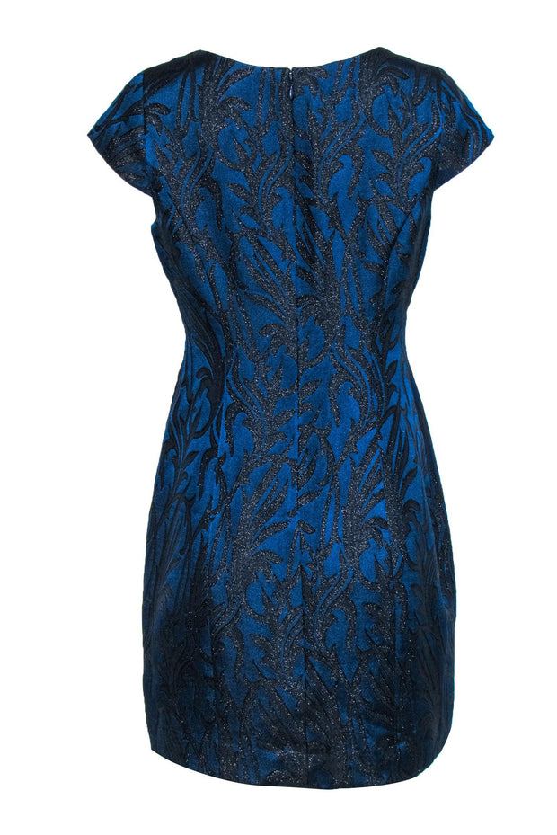 J.Crew Factory - Navy & Black Sparkle Floral Print Sheath Dress Sz 6 J.Crew Factory - Navy & Black Sparkle Floral Print Sheath Dress Sz 6