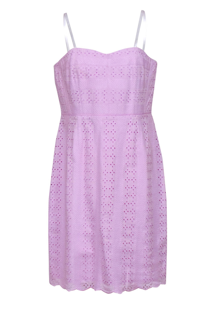 open lace back dress Women's J.Crew Strapless Eyelet Sheath Dress, Size 12