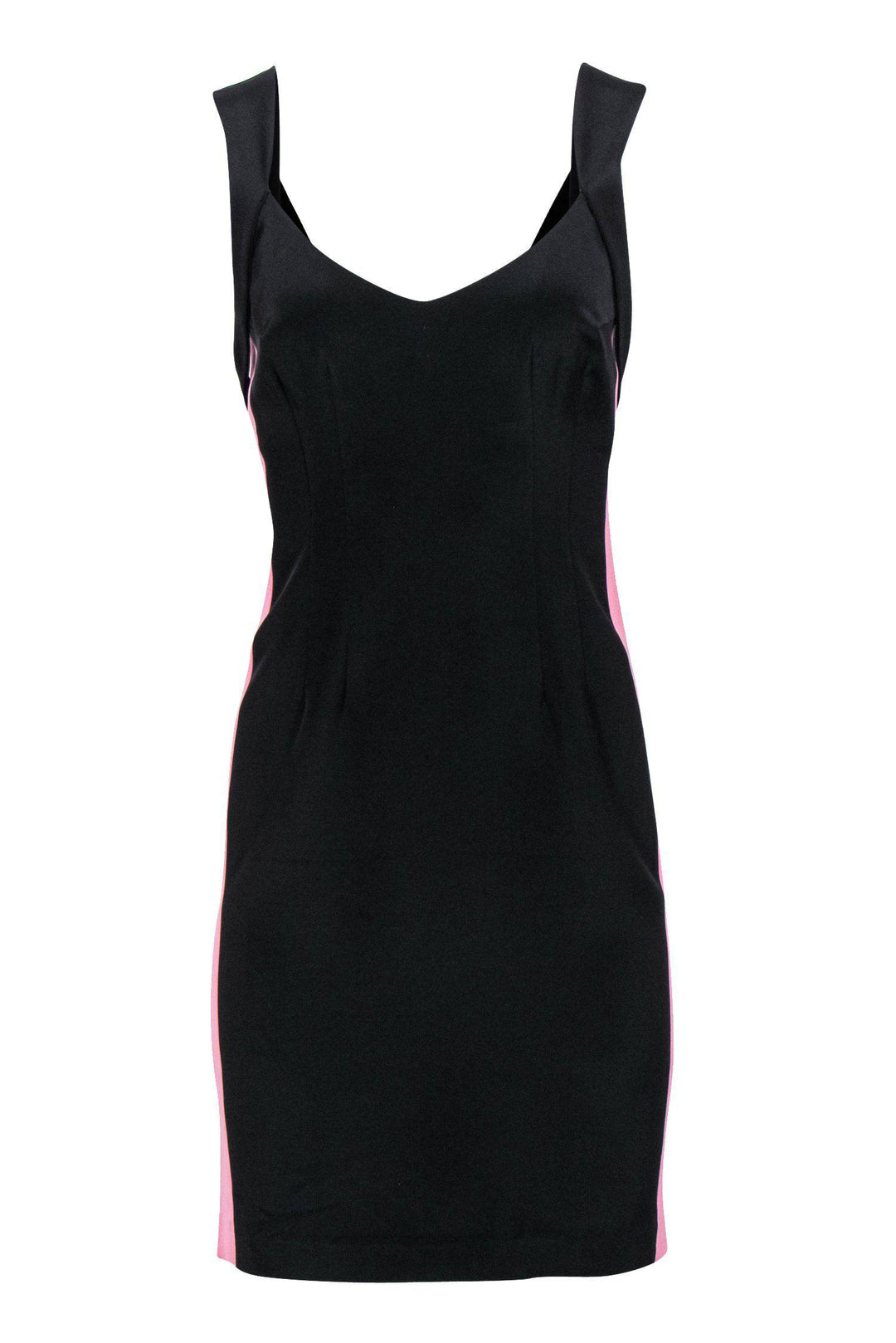 Jay Godfrey - Black Sleeveless Bodycon Dress w/ Hot Pink Trim Sz 4