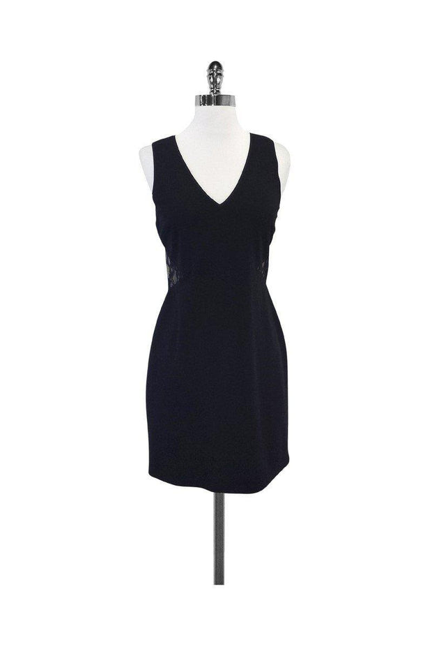 Current Boutique-Jay Godfrey - Black & Tan Lace Sleeveless Dress Sz 4