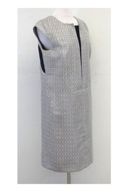 Current Boutique-Jil Sander - White & Black Tweed Cap Sleeve Shift Dress Sz 8