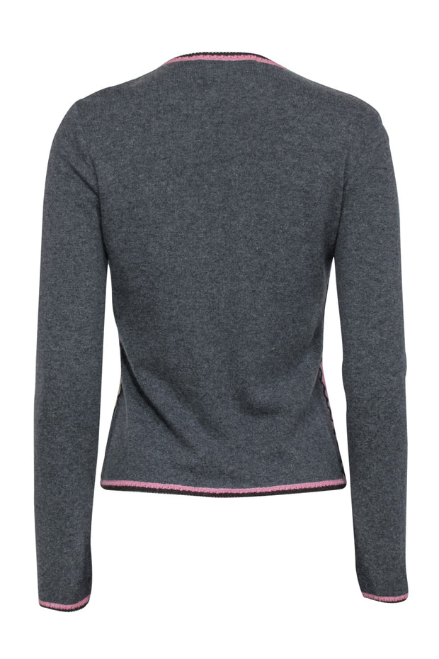 Current Boutique-John Galliano - Vintage Multicolored Patchwork Wool Blend Cardigan Sz S