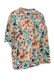 Current Boutique-Joie – Green & Orange Floral Print Top Sz M