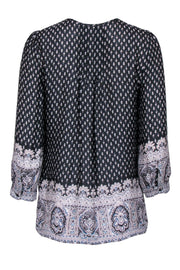 Current Boutique-Joie – Black & White Paisley Print Peasant Top Sz XS