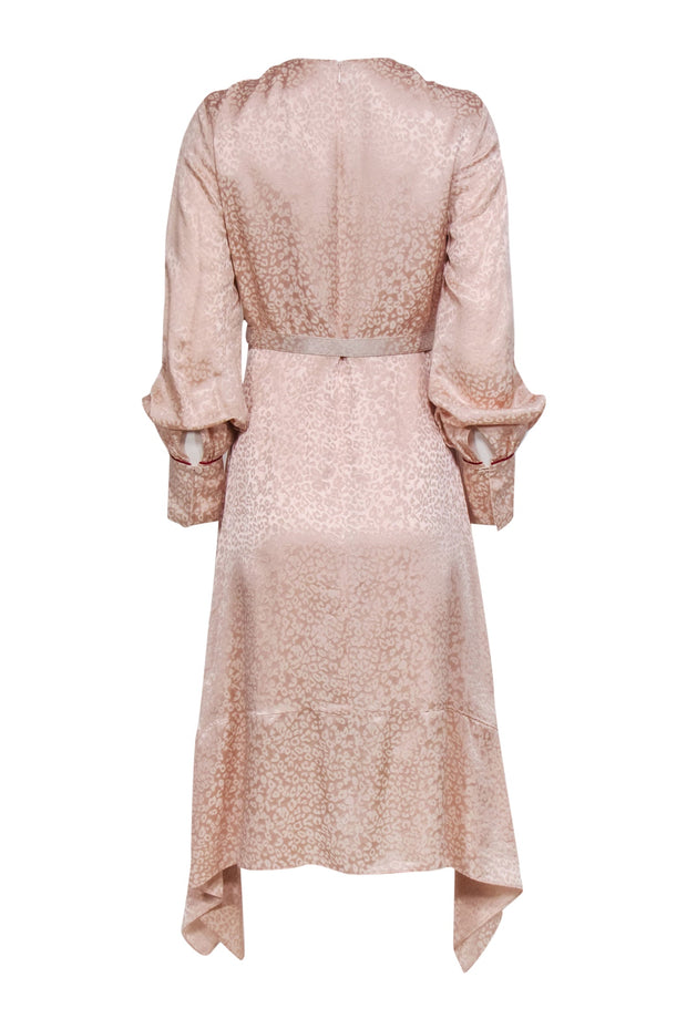 jonathan simkhai dress pink Jonathan Simkhai Jacquard Midi Pink Dress Sz 4