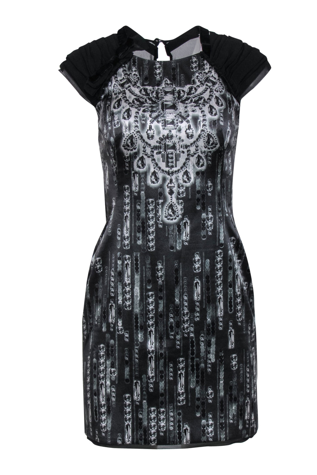 strapless open back dress Black Orchid Tiered Skirt Midi Dress S main image 0