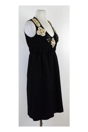Current Boutique-Karta - Black Sleeveless Embellished Dress Sz S
