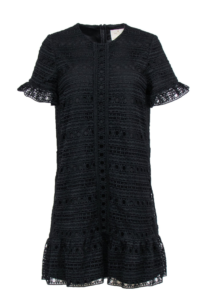 Kate Spade Mixed Lace Shift Dress, Black