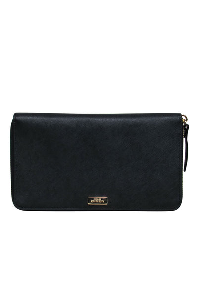 Current Boutique-Kate Spade - Black Leather Zip Wallet