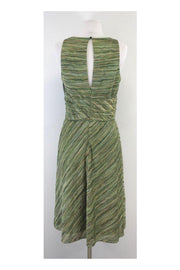 Current Boutique-Kay Unger - Green Knit V Neck Sleeveless Dress Sz 10