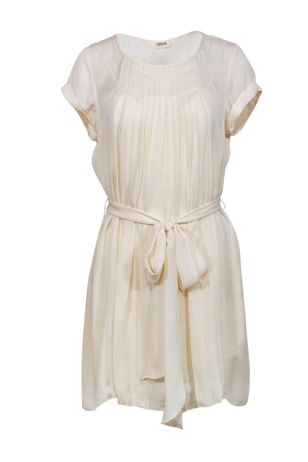 cream shift dresses L'Agence cruise vacation outfits Magical Dressing line cut Color:RoyalBlue